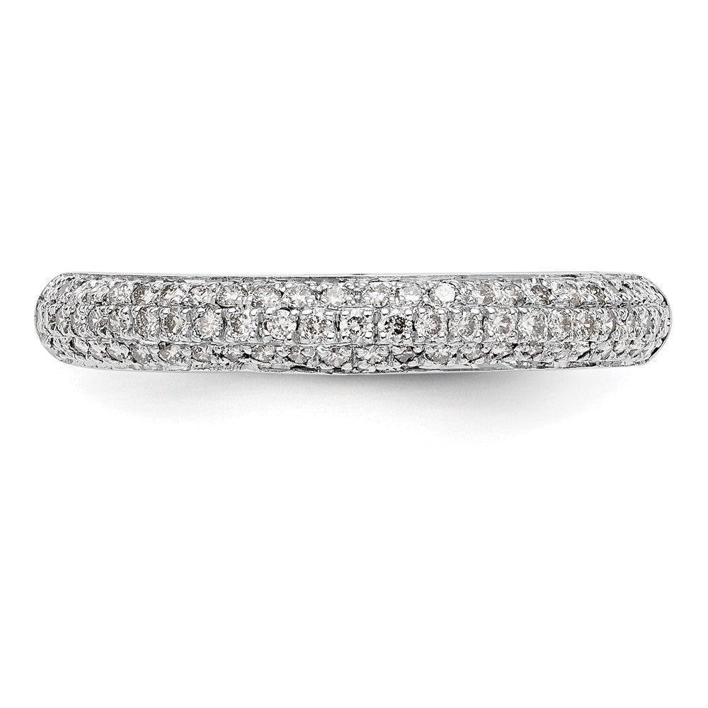 14K White Gold Diamond Band