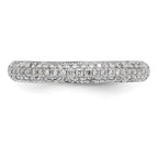 14K White Gold Diamond Band