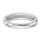 14K White Gold Diamond Band