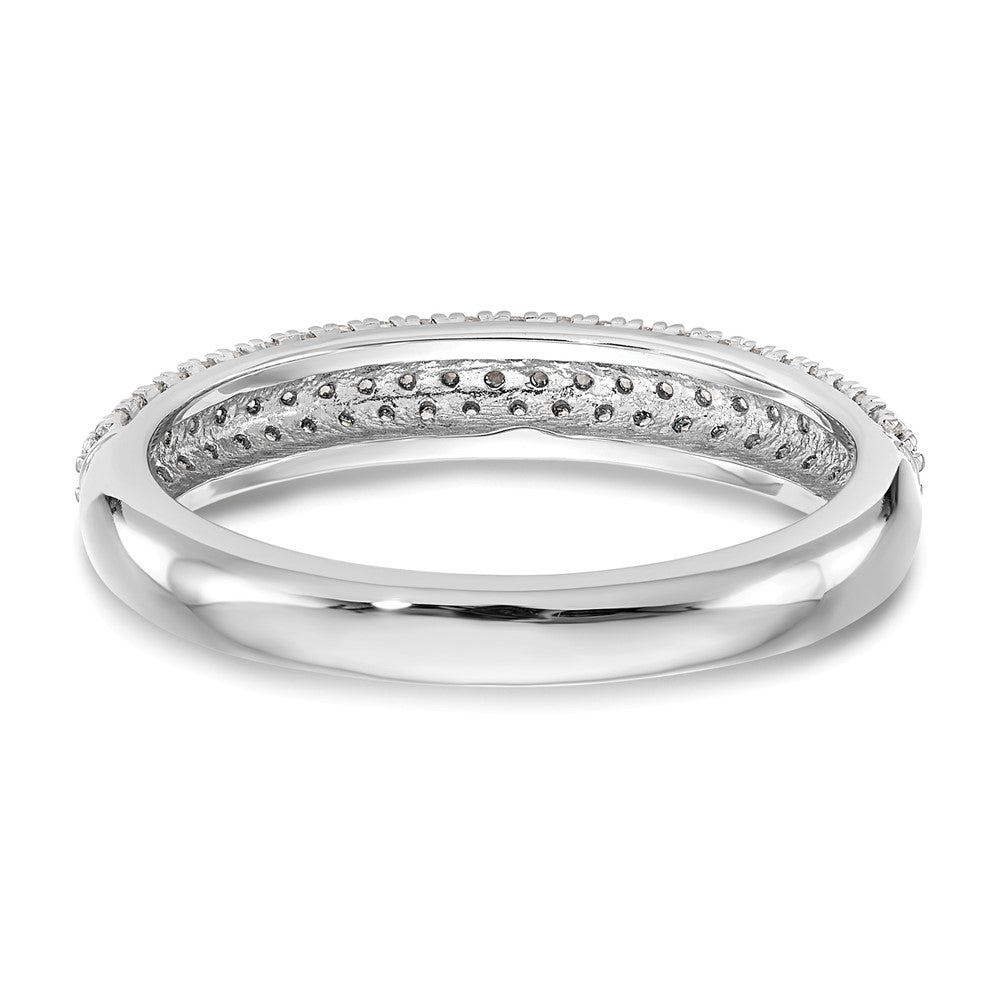 14K White Gold Diamond Band