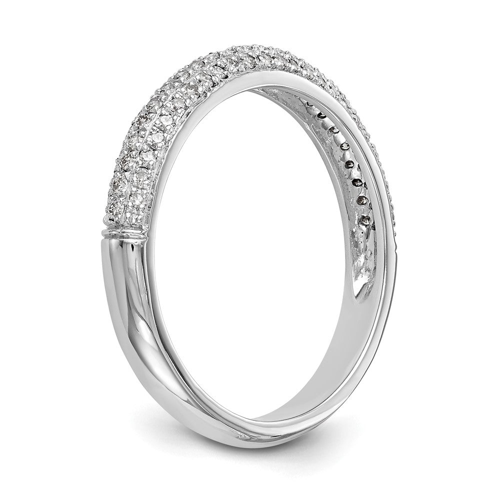 14K White Gold Diamond Band