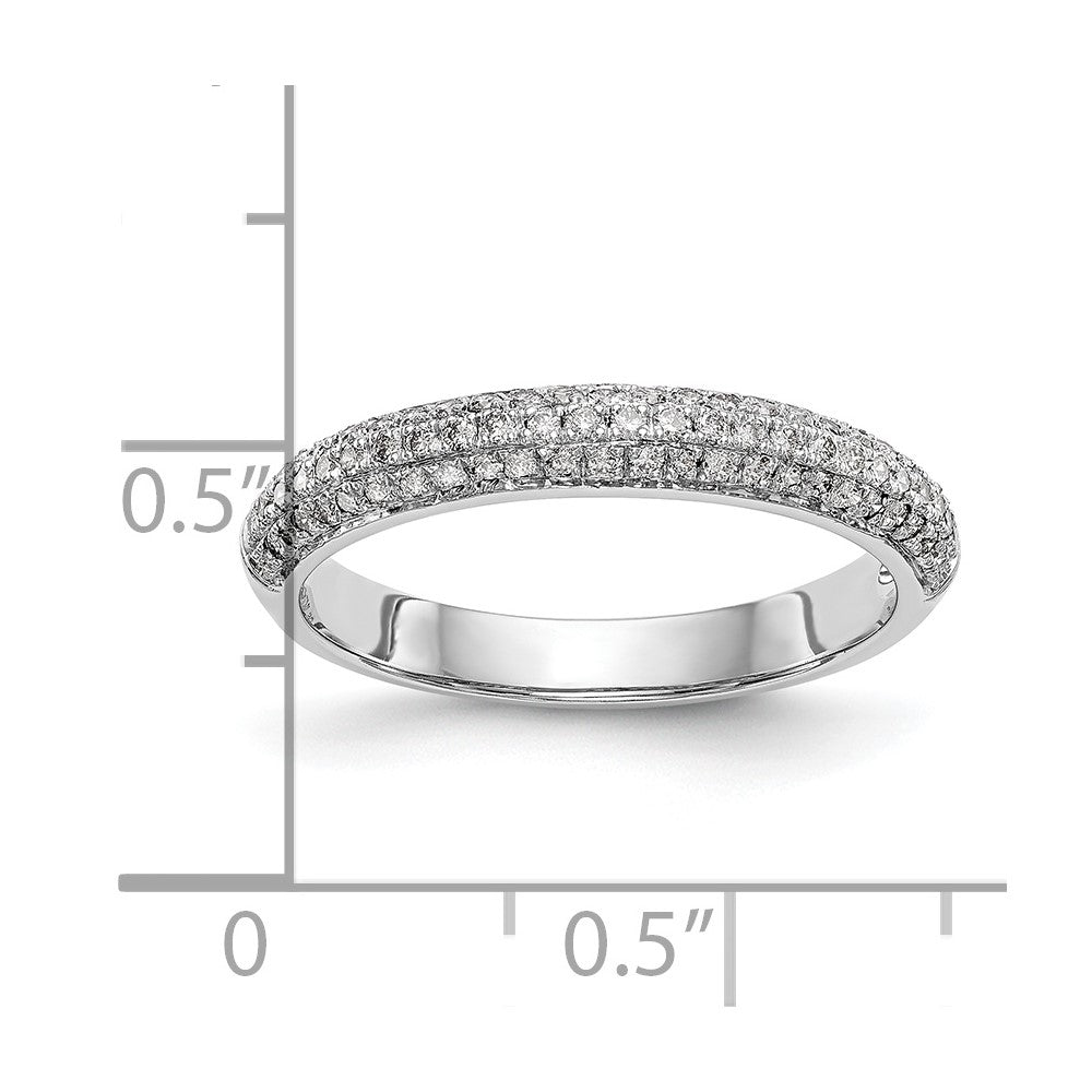 14K White Gold Diamond Band