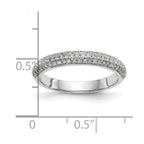 14K White Gold Diamond Band