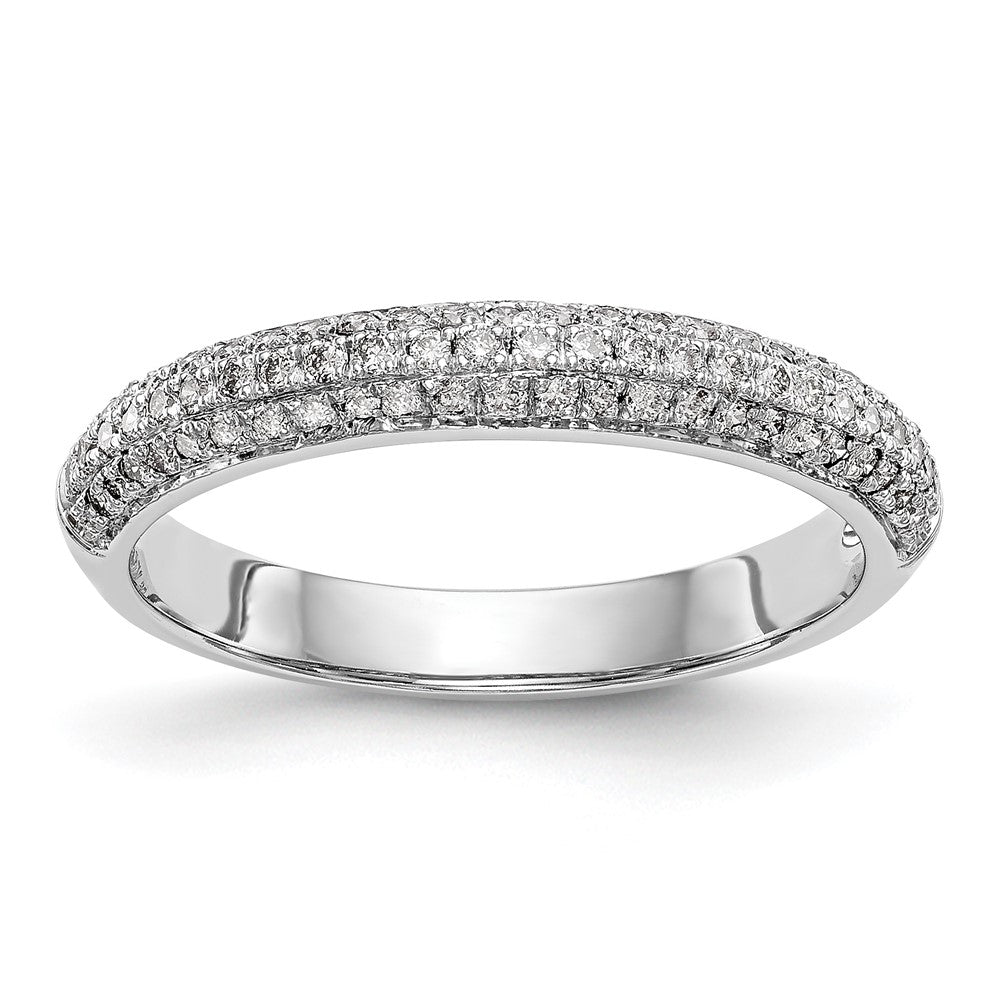 14K White Gold Diamond Band