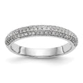 14K White Gold Diamond Band