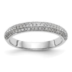14K White Gold Diamond Band