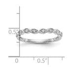 14K White Gold 1/15 carat Diamond Contoured Complete Wedding Band