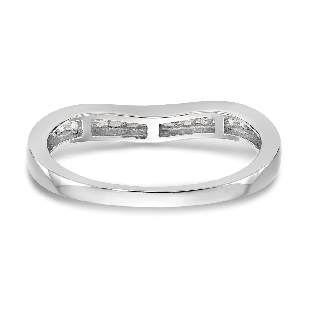 14k White Gold 1/5 carat Lab Grown Diamond VS/SI+ G+ Complete Fashion Band