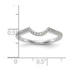 14K White Gold 1/6 carat Diamond Contoured Complete Wedding Band