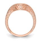 14K Rose Gold Diamond Band