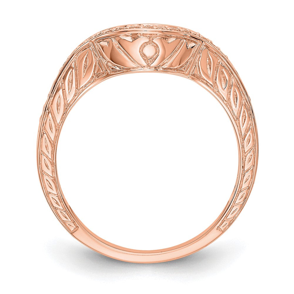 14K Rose Gold Diamond Band