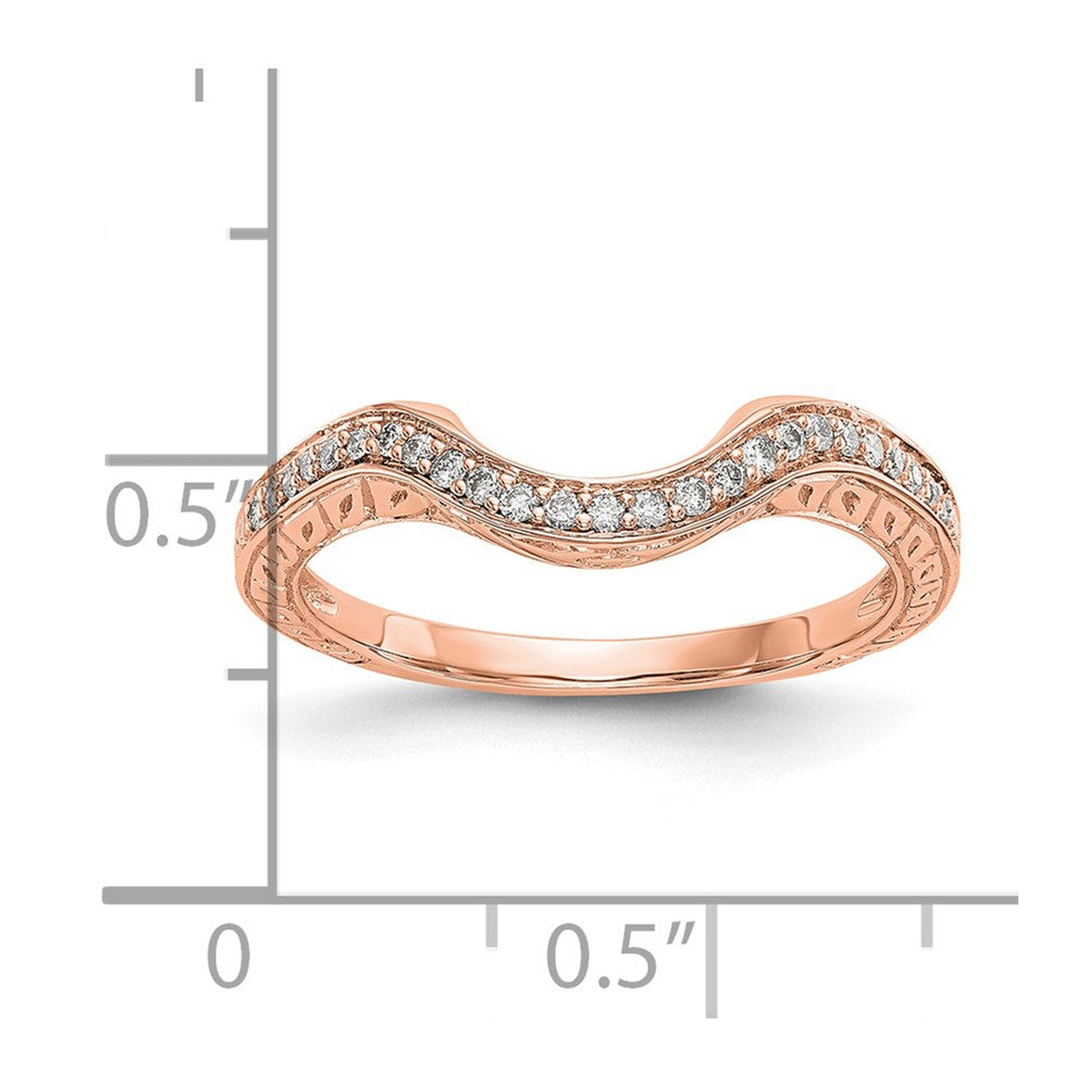 14K Rose Gold Diamond Band