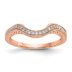 14K Rose Gold Diamond Band