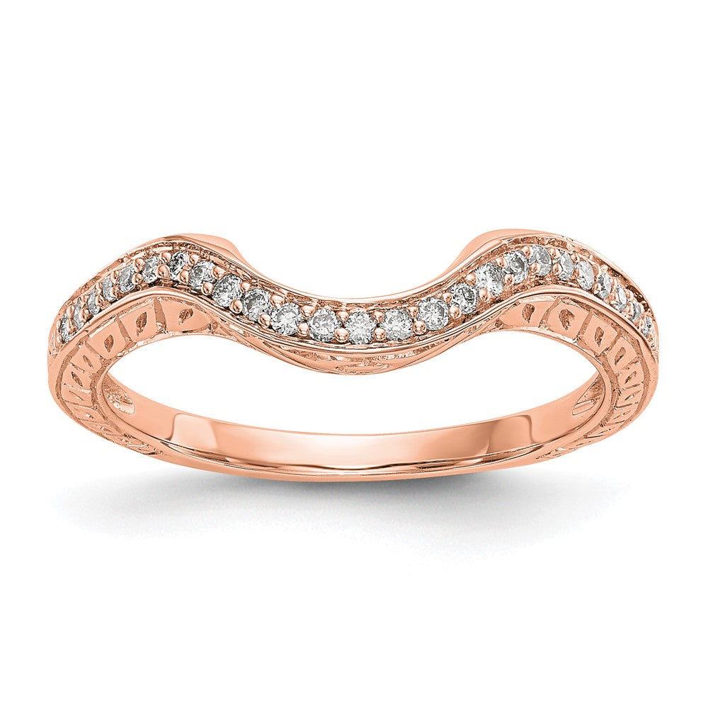 14K Rose Gold Diamond Band