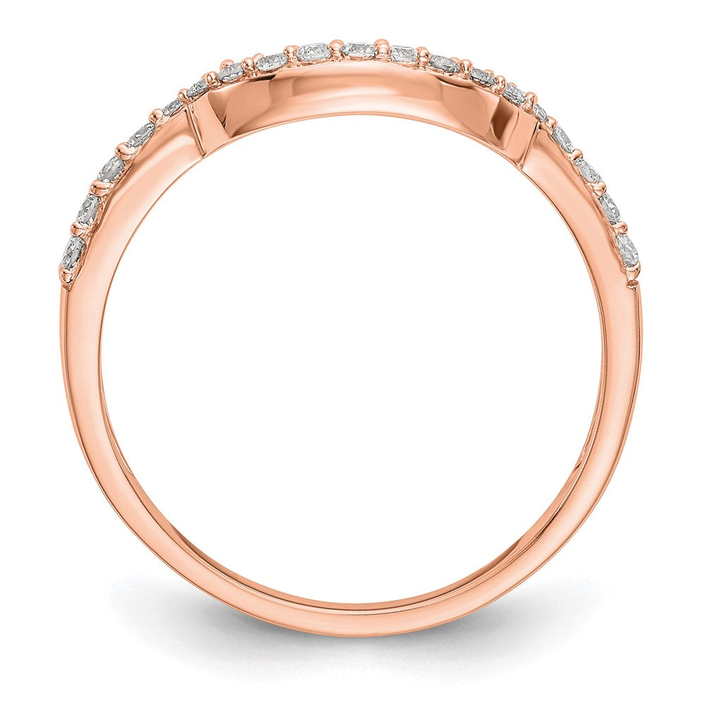 14K Rose Gold Diamond Band