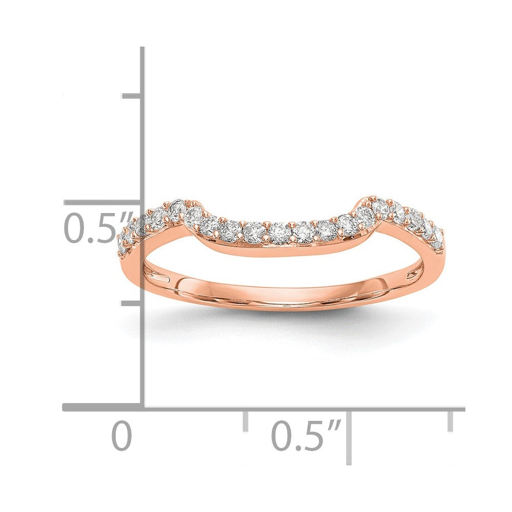 14K Rose Gold Diamond Band