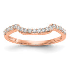 14K Rose Gold Diamond Band