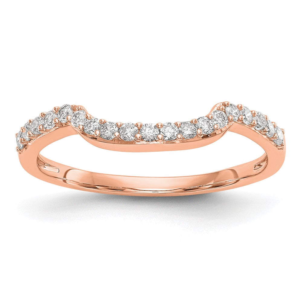 14K Rose Gold Diamond Band