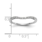 14K White Gold 1/15 carat Diamond Contoured Complete Wedding Band