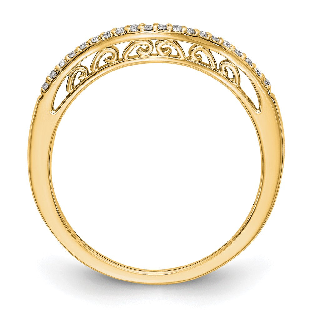 14K Yellow Gold Diamond Band