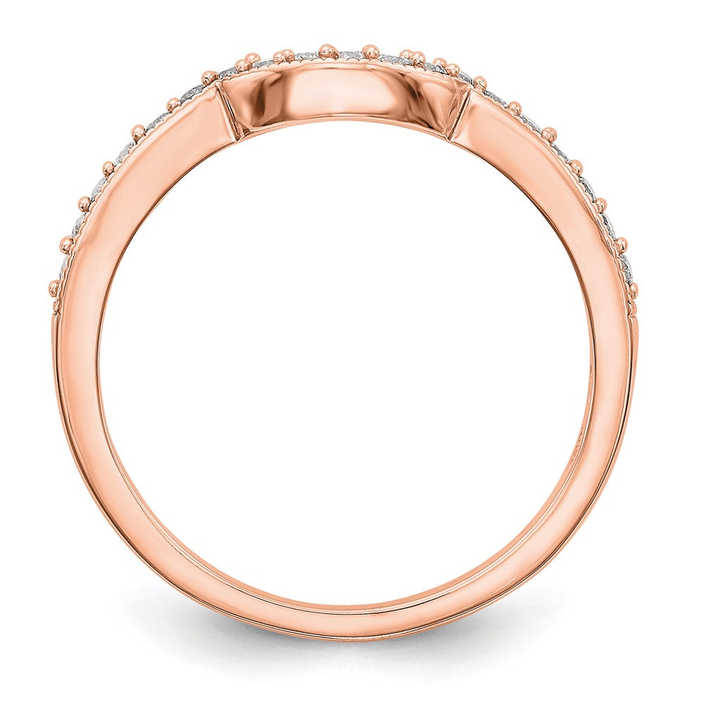 14K Rose Gold Diamond Band