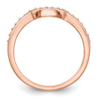 14K Rose Gold Diamond Band
