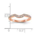 14K Rose Gold Diamond Band