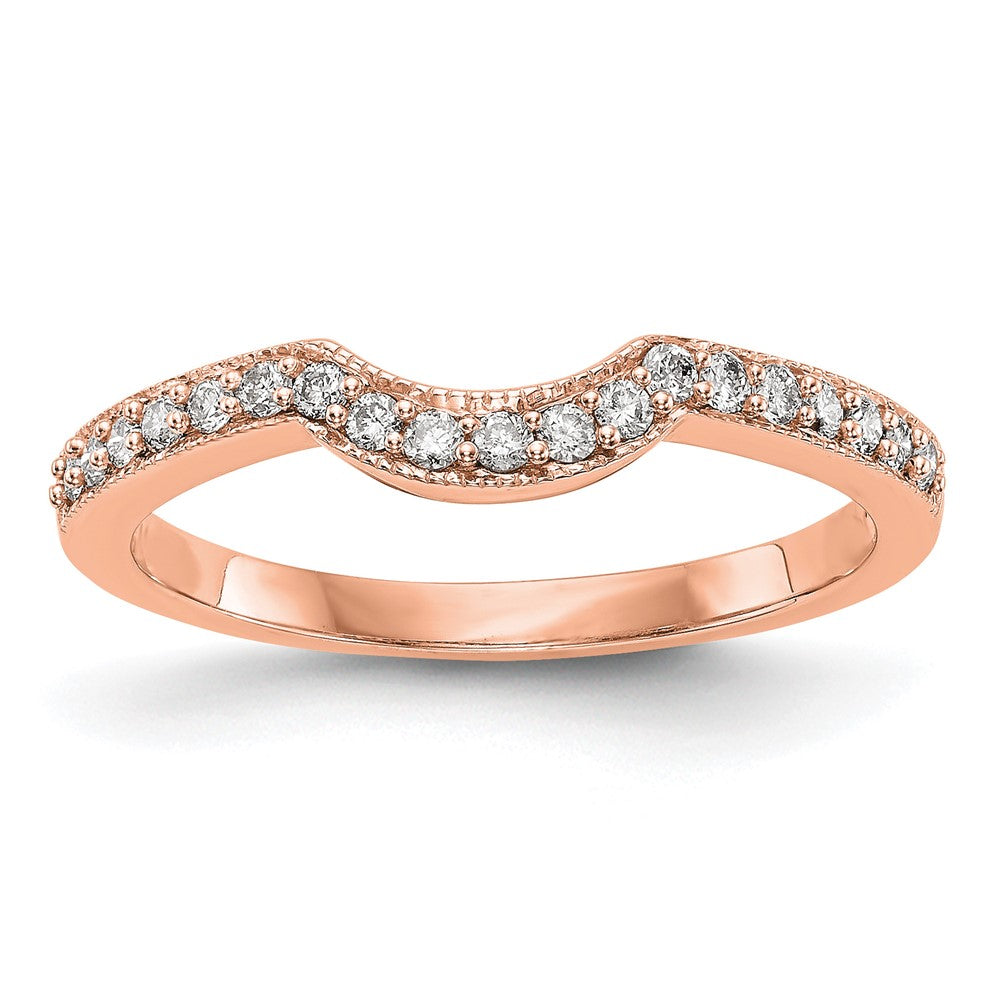 14K Rose Gold Diamond Band