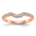 14K Rose Gold Diamond Band