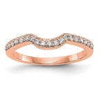14K Rose Gold Diamond Band