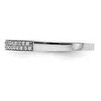 14K White Gold Micro Pave 1/5 carat Complete Diamond Band