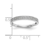 14K White Gold Micro Pave 1/5 carat Complete Diamond Band