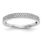 14K White Gold Micro Pave 1/5 carat Complete Diamond Band
