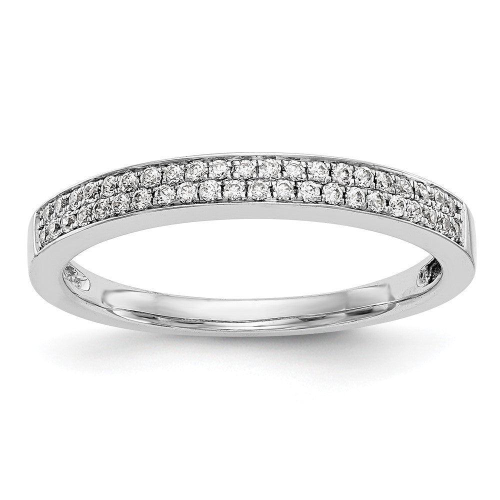 14K White Gold Micro Pave 1/5 carat Complete Diamond Band