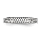14K White Gold Micro Pave Diamond Band