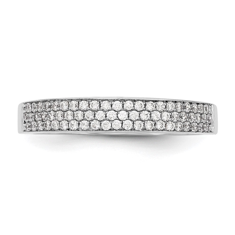 14K White Gold Micro Pave Diamond Band