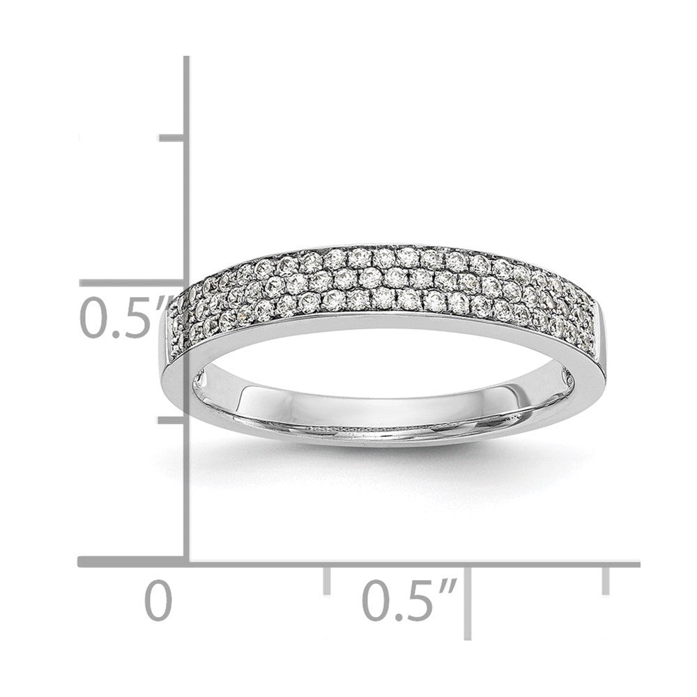 14K White Gold Micro Pave Diamond Band