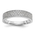 14K White Gold Micro Pave Diamond Band
