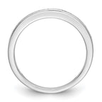 14K White Gold 1/10 carat Complete Diamond Band