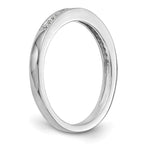 14K White Gold 1/10 carat Complete Diamond Band