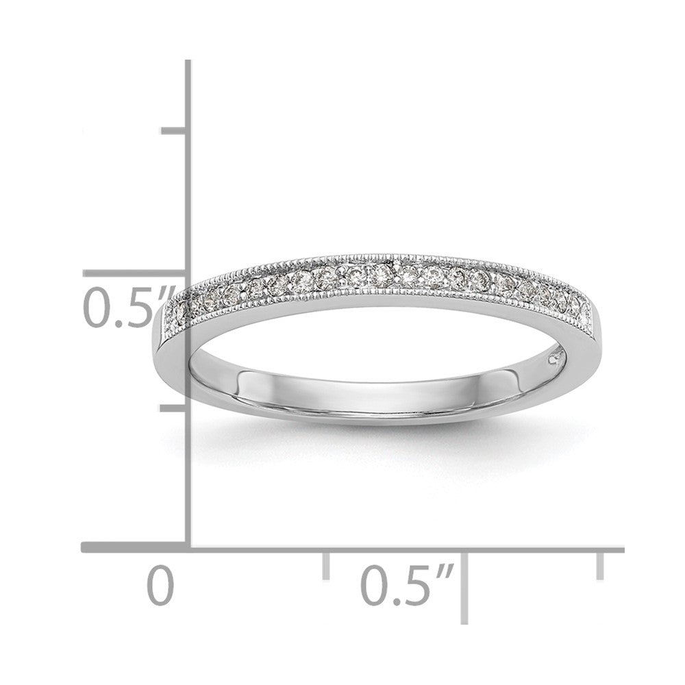 14K White Gold 1/10 carat Complete Diamond Band