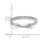 14K White Gold 1/10 carat Complete Diamond Band