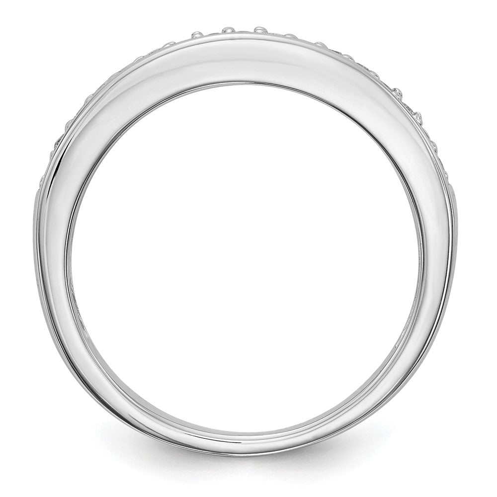 14K White Gold 1/8 carat Complete Diamond Band