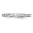 14K White Gold 1/8 carat Complete Diamond Band
