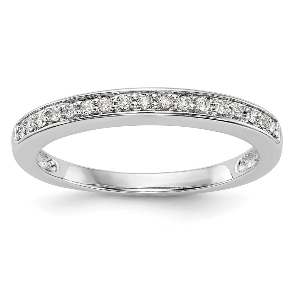 14K White Gold 1/8 carat Complete Diamond Band