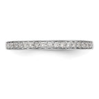 14K White Gold 1/6 carat Complete Diamond Band
