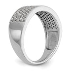 Platinum Micro Pave Diamond Band