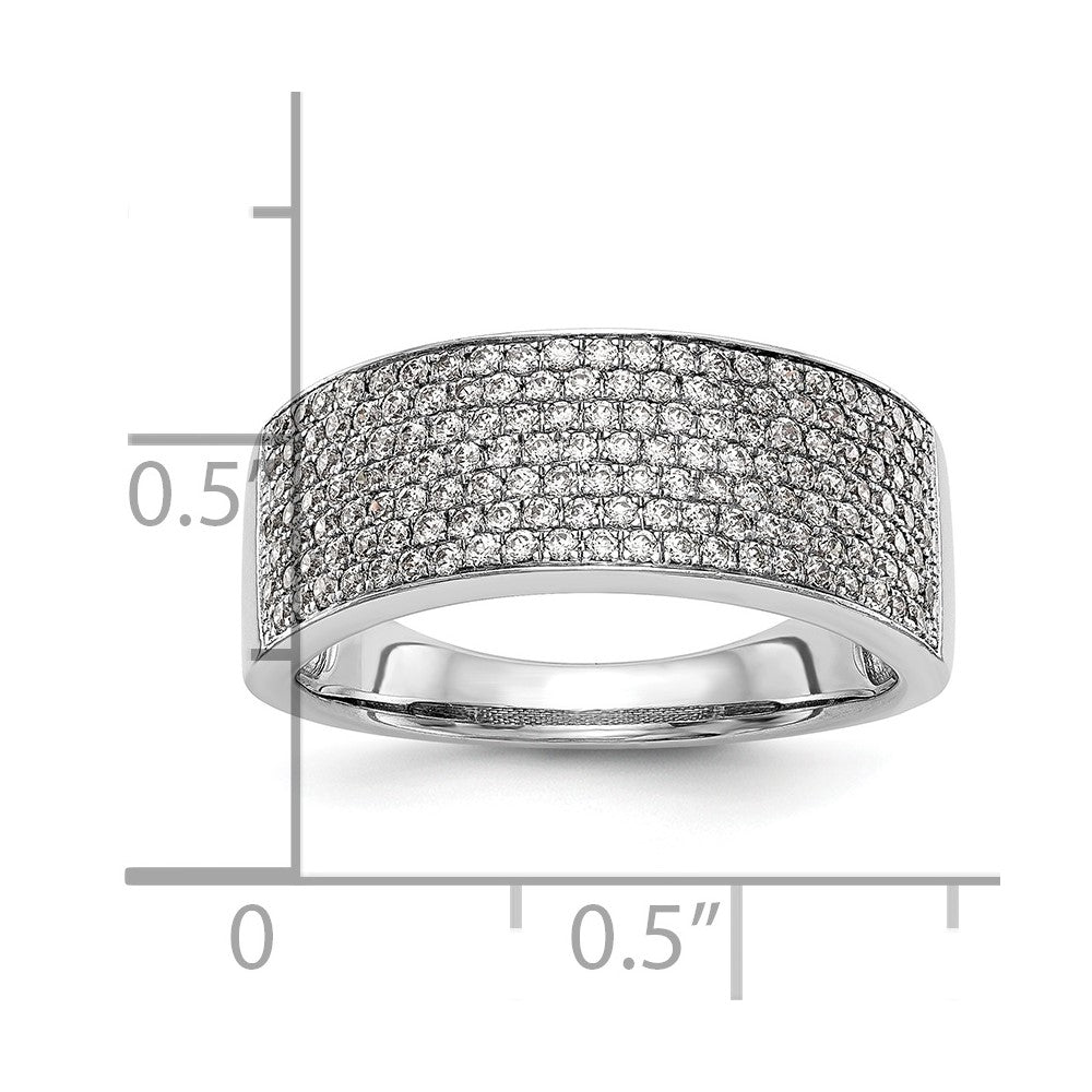 Platinum Micro Pave Diamond Band