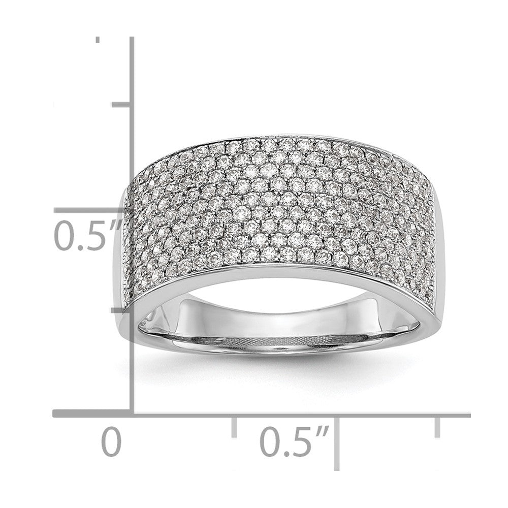 14K White Gold Micro Pave 1 carat Complete Diamond Band