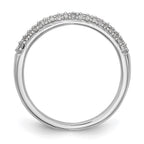 14K White Gold Micro Pave 1/4 carat Complete Diamond Band